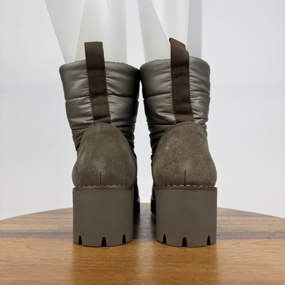 New Womens Blondo Daylor Gold Quilted Nylon Waterproof Casual Heel Boots Sz 7.5 - Picture 7 of 9